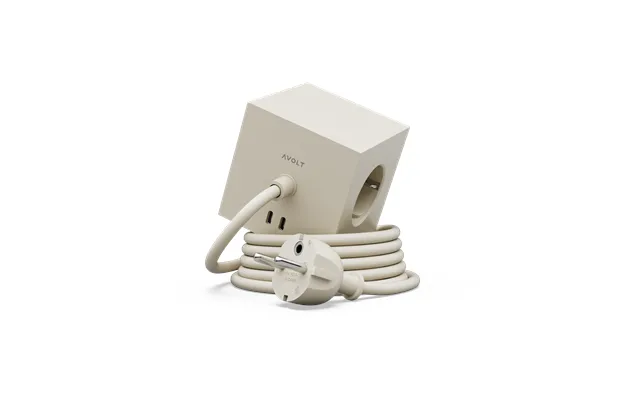 Avolt Square 1 Power Strip Usb-c 30w 3 M Nomad Sand