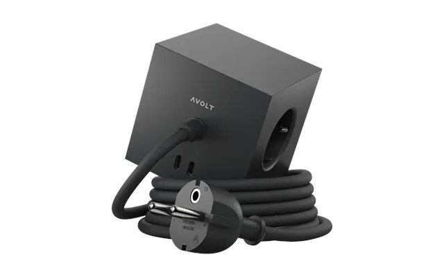 Avolt Square 1 Socket Usb-c 30w 1.8 M Stockholm Black