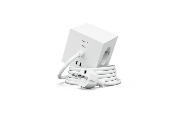 Avolt Square 1 Socket Usb-c 30w 1.8 M White Martinelli Luce Edition
