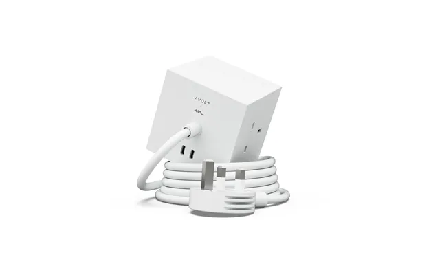 Avolt Square 1 Uk Power Strip Usb-c 30w 1.8 M White Martinelli Luce Edition
