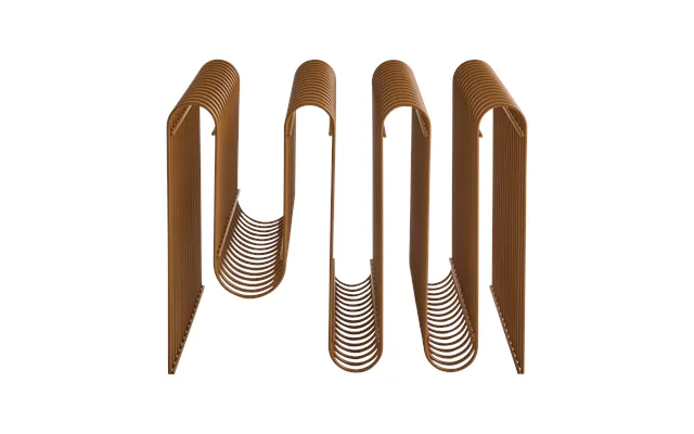 Aytm Curva Newspaper Stand Amber