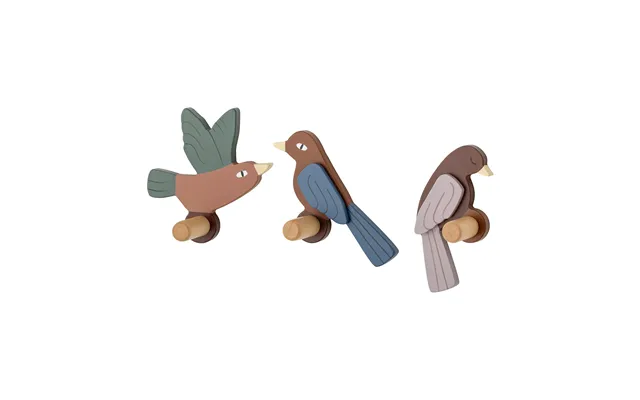 Bloomingville Lewi Hook 3 Pieces Birds