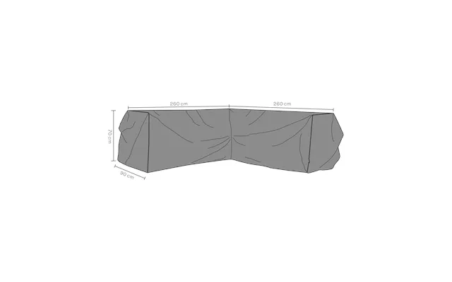 Brafab Brafab Furniture Cover Corner Sofa Black 260 Cm