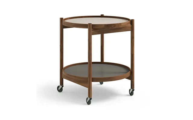 Brdr. Krüger Bølling Tray Table Model 50 Stone - Oiled Walnut Stand