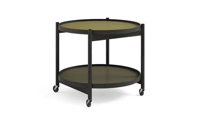Brdr. Krüger Bølling Tray Table Model 60 Leaf - Black Lacquered Oak Stand