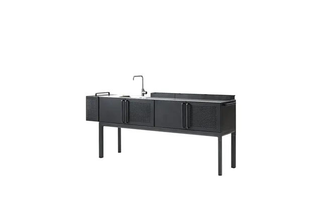 Cane-line Drop Outdoor Kitchen Lava Grey - Incl. Sink And Faucet