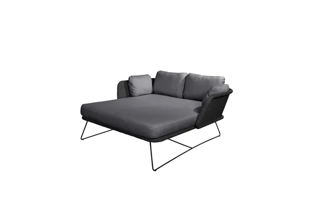 Cane-line Horizon Daybed Cane-line Natté Grey - Black Frame