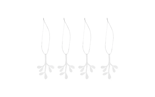 Cooee Design Cooee Christmas Ornaments Stainless Steel 4-pack Mistletoe