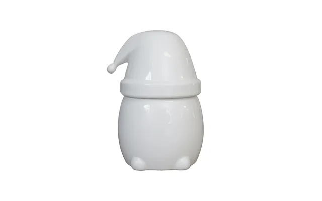 Dbkd Eating Santa Jar With Lid Large Shiny White