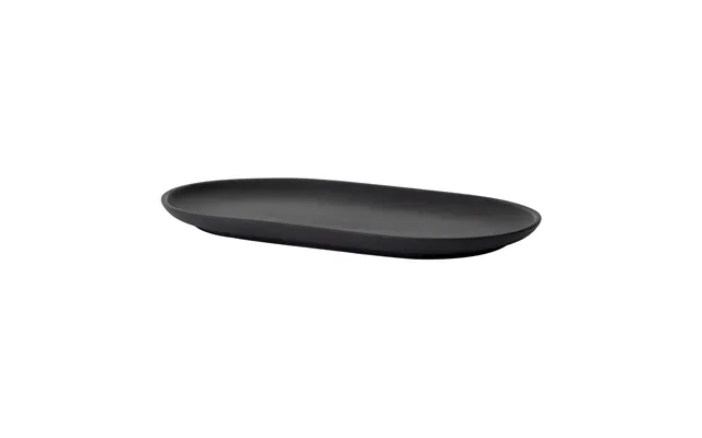 Design House Stockholm Sand Plate Oval 12.5x20 Cm Black Clay