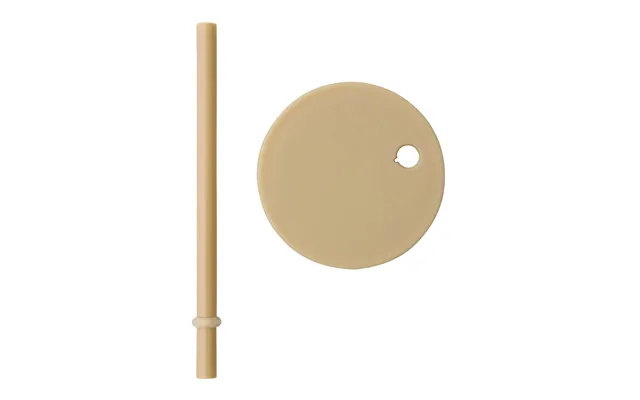 Design Letters Design Letters Straw With Lid Beige