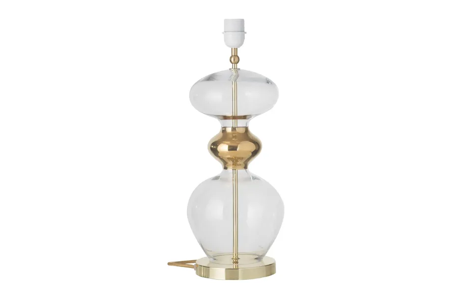 Ebb & Flow Futura Lamp Base Clear Gold-coloured Cord