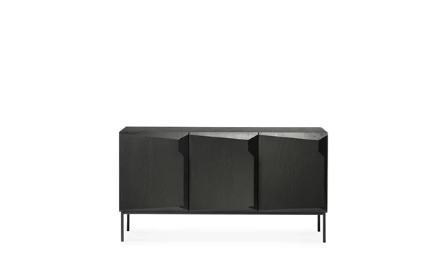 Ethnicraft Stairs Sideboard 3 Doors Black Stained Oak 150x80x46 Cm