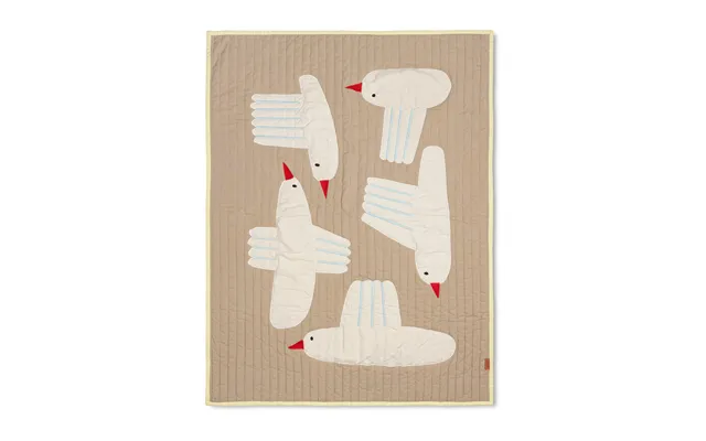 Ferm Living Bird Quiltad Throw Beige