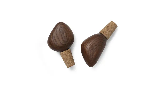 Ferm Living Cairn Wine Stopper 2-pack Dark Brown