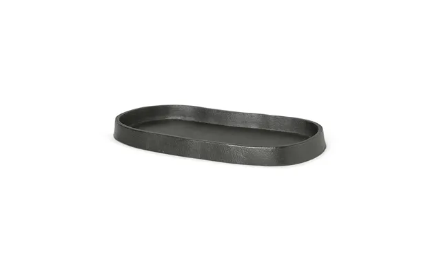 Ferm Living Yama Tray Oval 9.5x19 Cm Blackened Aluminum