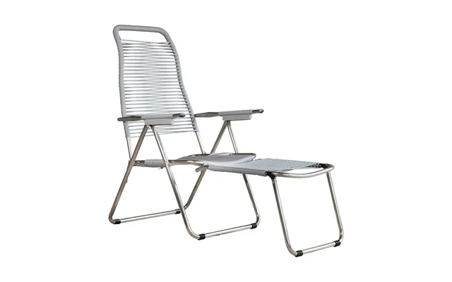 Fiam Spaghetti Sun Lounger With Footrest Grey