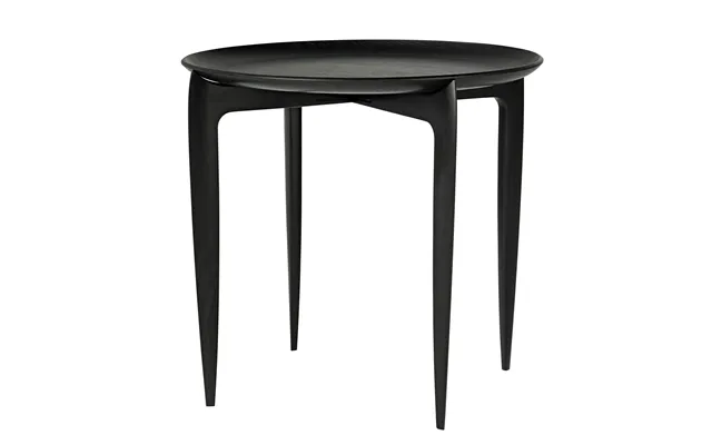 Fritz Hansen Foldable Tray Table Ø 45 Cm Black