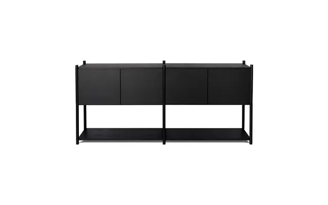 Gejst Sceene Bookcase H Black Oiled Oak