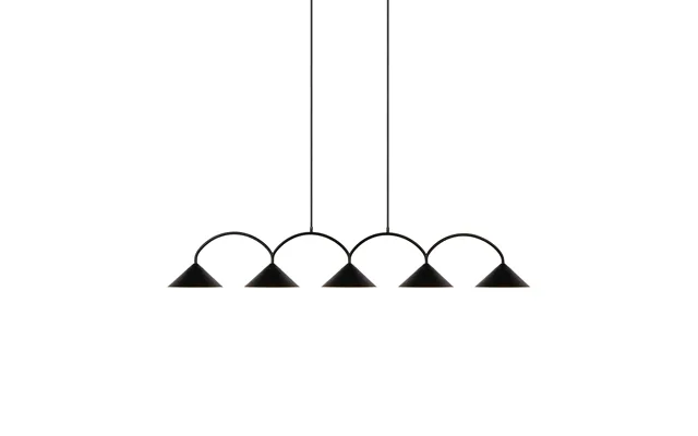 Globen Lighting Curve Pendant Lamp 5 Black
