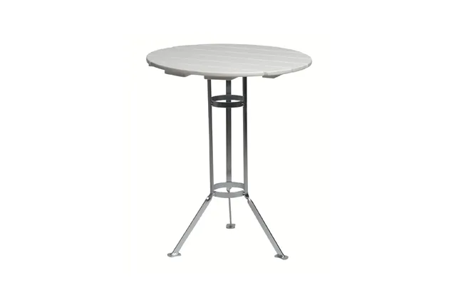 Grythyttan Stålmöbler Bryggeri Tripod Table White Lacquer Oak-hot-dip Galvanized