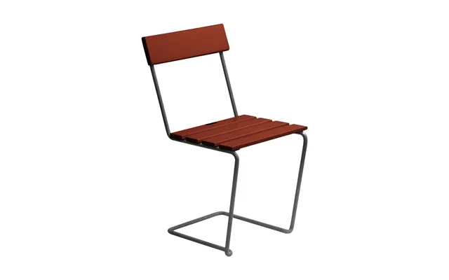 Grythyttan Stålmöbler Stol 1 Chair Dark Red Lacquered Oak-warm Galvanised Frame
