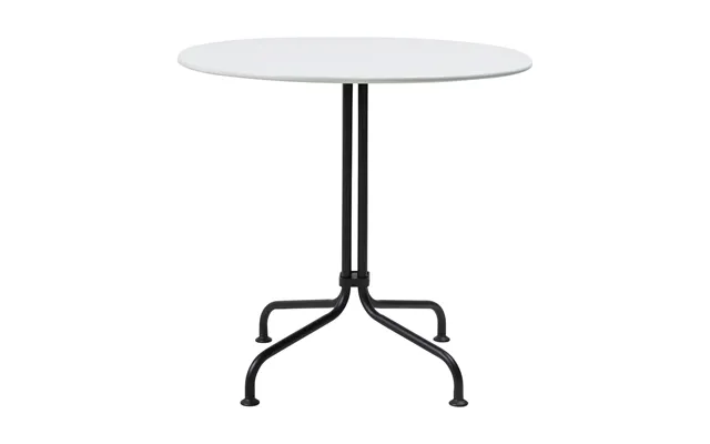 Gubi Carmel Bistro Dining Table 75x75 Cm Clam White-black Semi Matt product image