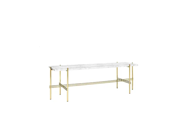 Gubi Ts Console 1 Console Table Marble White - Brass Legs