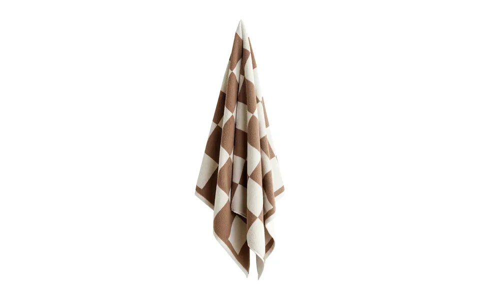Hay Check Bath Towel 70x136 Cm Cappuccino