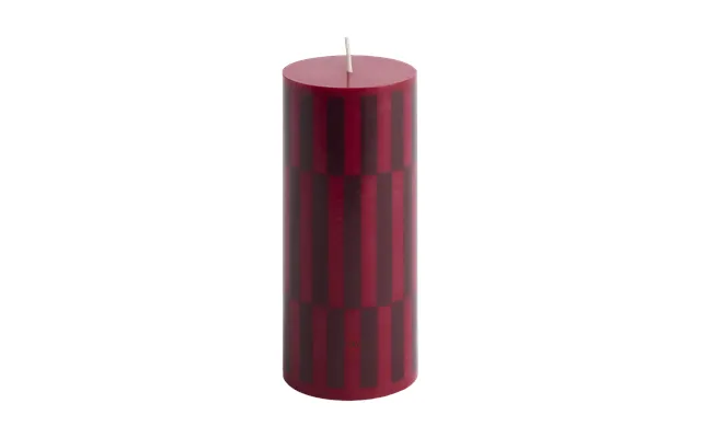 Hay Column Candle Block Candle Small 15 Cm Wine-bordeaux