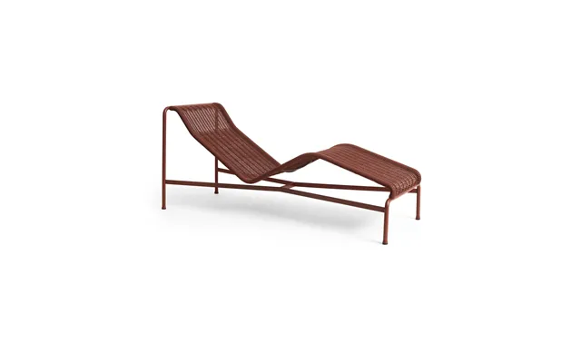 Hay Palissade Cord Chaise Longue Iron Red