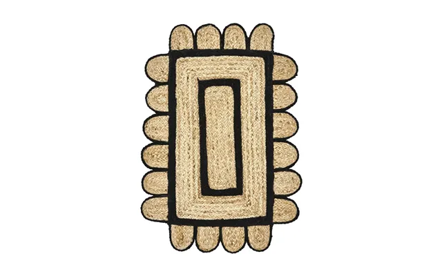 House Doctor Denta Doormat Black-natural - 60x90 Cm