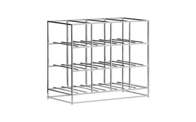 House Doctor House Doctor Wine Rack 12 Bottles 41x35 Cm Silver Finish