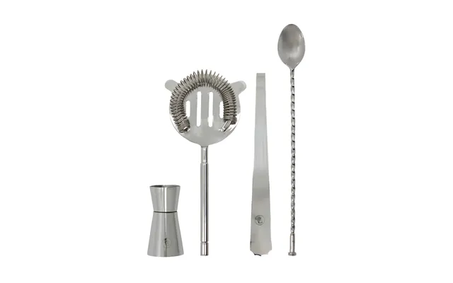 House Doctor Kett Bar Set 4 Pieces Silver Finish