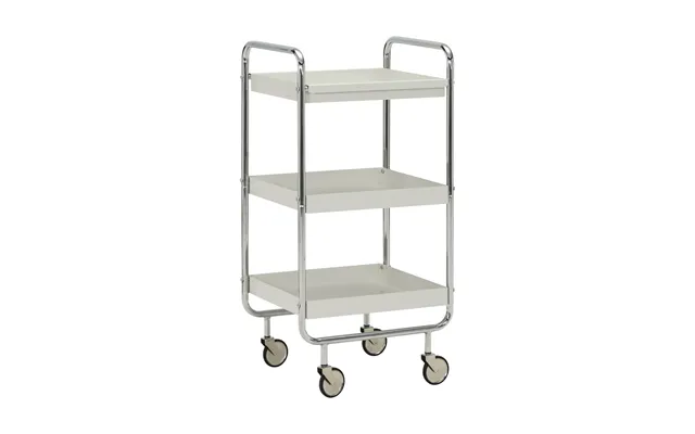 House Doctor Roll Trolley With Removable Tray Off-white-chrome