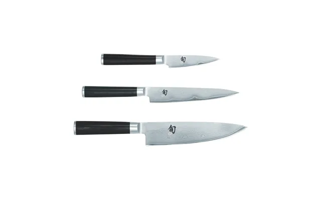 Kai Kai Shun Classic Knife Set 3 Pieces Chrome-black