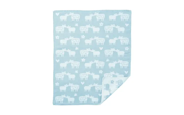 Klippan Yllefabrik Bää Cotton Baby Blanket Light Blue - 70x90 Cm product image