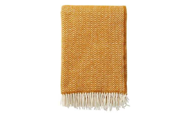 Klippan Yllefabrik Chevron Wool Throw Caramel