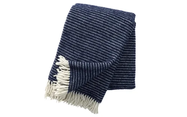 Klippan Yllefabrik Ralph Wool Throw Navy