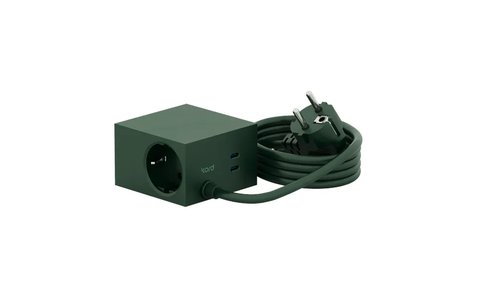 Kord Cuboid Outlet Usb-c 30w 2 M Dark Green