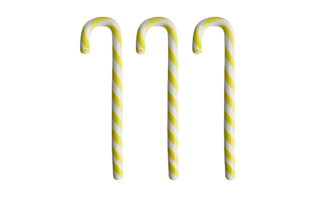 Kosta Boda Polka Cane 17 Cm 3-pack White-yellow
