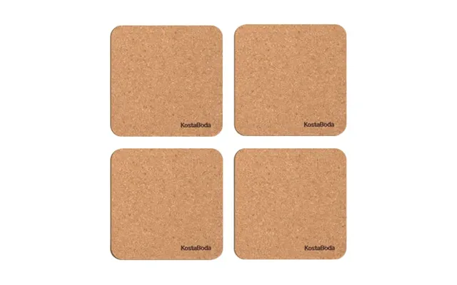 Kosta Boda Viva Coasters 9.6x9.6 Cm 4-pack Cork
