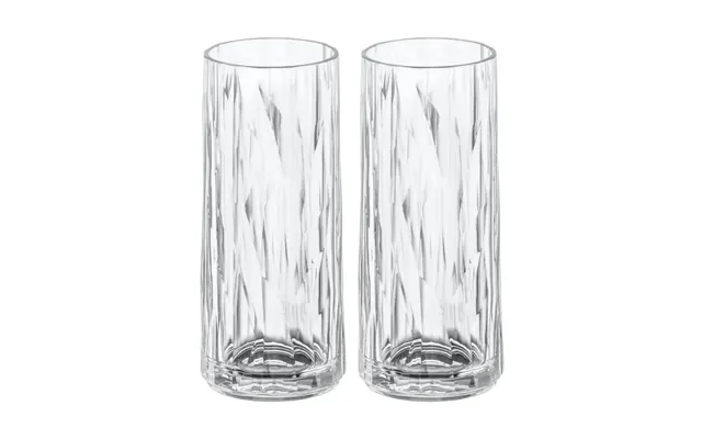Koziol Club No. 3 Long Drink Glass Plastic 25 Cl 2-pack Crystal Clear