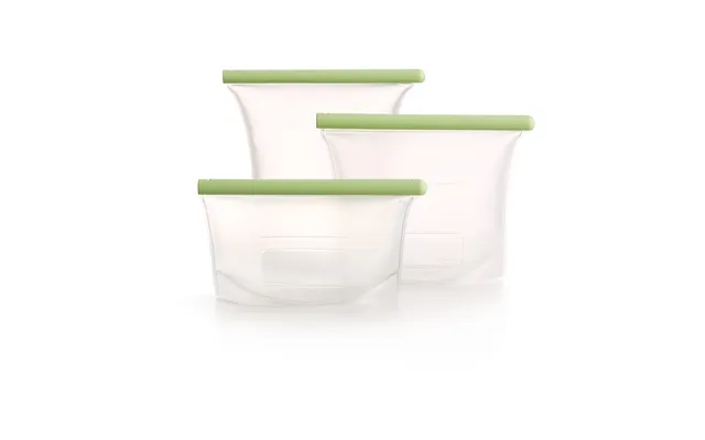 Lékué Lékué Reusable Silicone Bag 3 Pieces Green