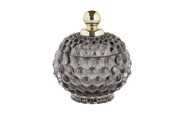 Lene Bjerre Miya Storage Jar With Lid Ø10 Cm Dark Grey