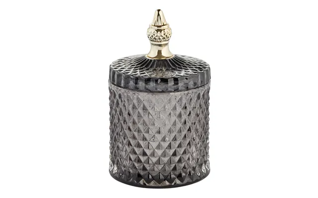 Lene Bjerre Miya Storage Jar With Lid Ø10.5 Cm Dark Grey