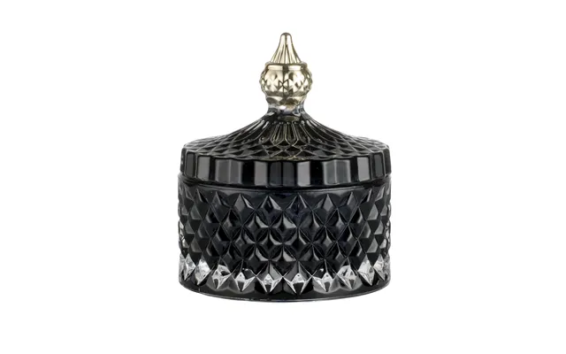 Lene Bjerre Miya Storage Jar With Lid Ø8.5 Cm Dark Grey Black
