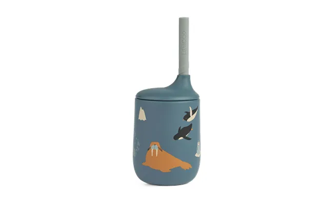 Liewood Ellis Printed Sippy Cup With Straw 23 Cl Arctic Sea-ocean View