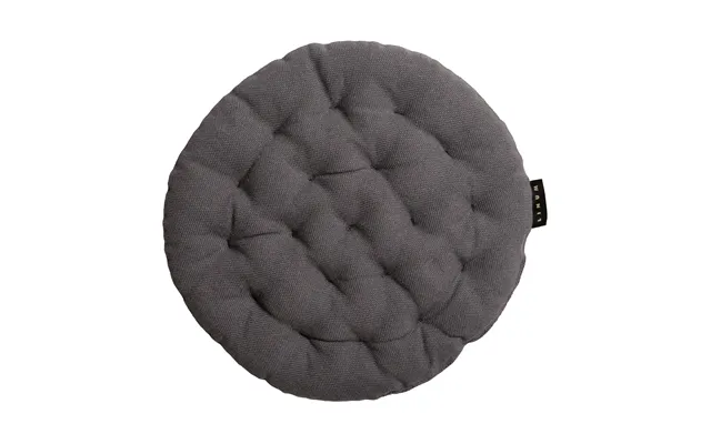 Linum Pepper Seat Cushion Ø37 Cm Granite Grey
