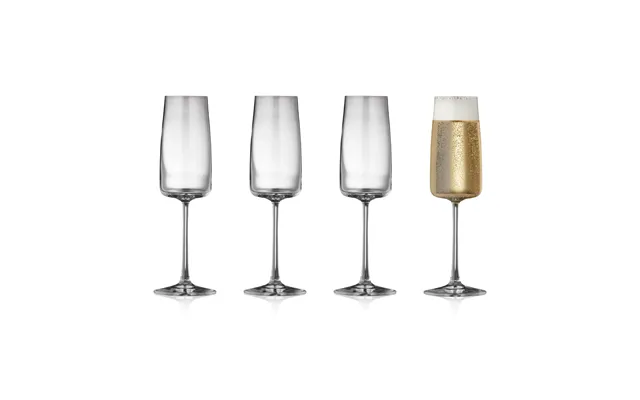 Lyngby Glas Zero Champagne Glass 30 Cl 4-pack Crystal